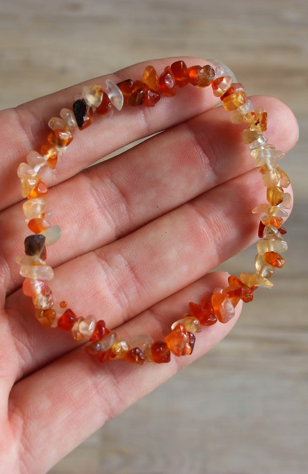 Carnelian Chip Bracelet
